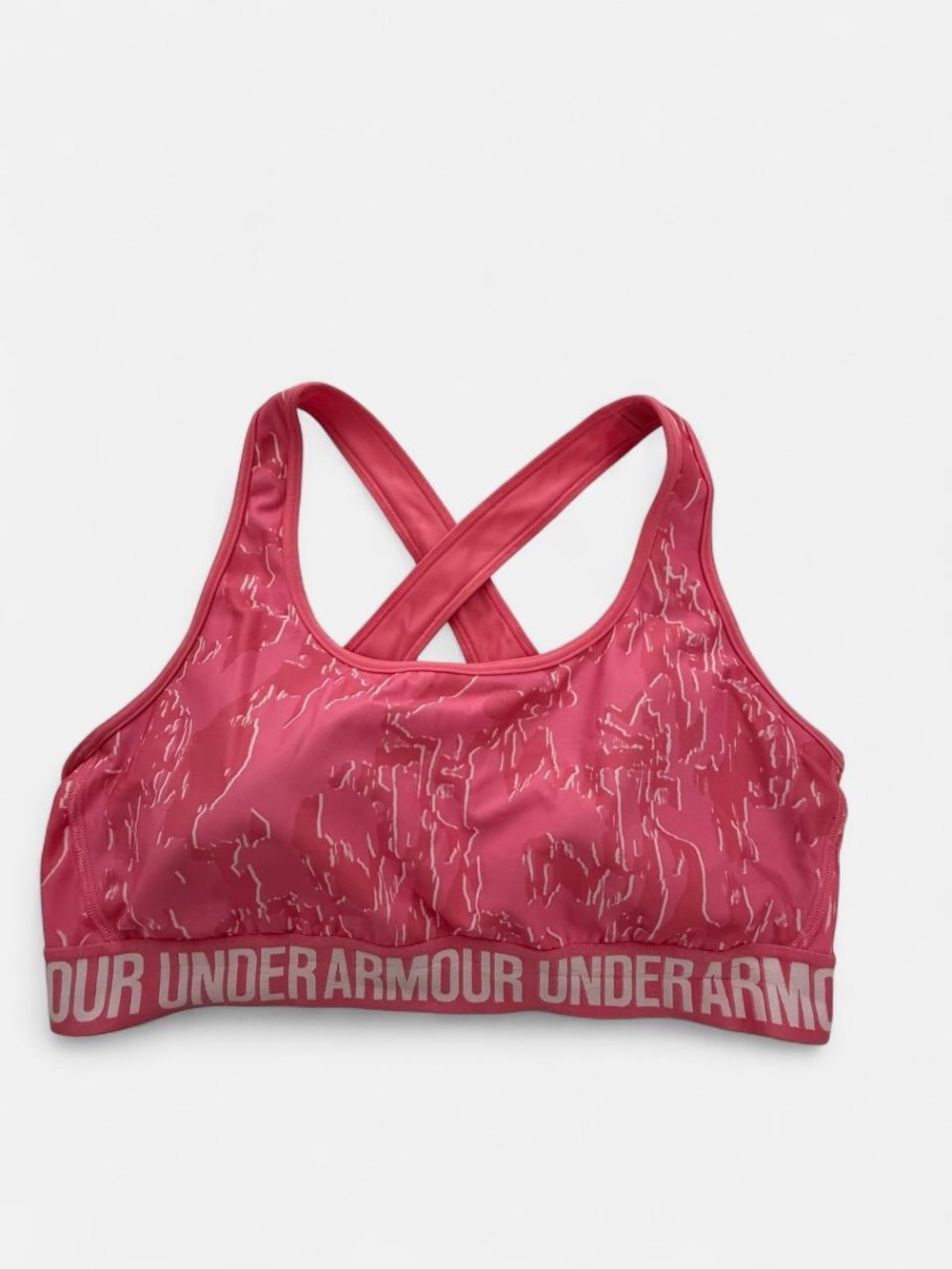 Under Armour Women's Pink Crisscross Sports Bra